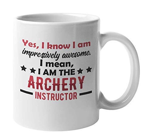 N\A Taza de café y té para Instructor de Tiro con Arco, Entrenador de Arquero Impresionante (11 oz)