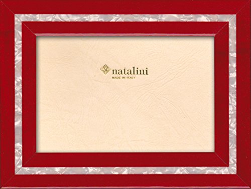 Natalini MPB Rosso 10X15 Marco de Fotos con Soporte para Mesa, Madera, Rojo, 10 X 15 X 1,5