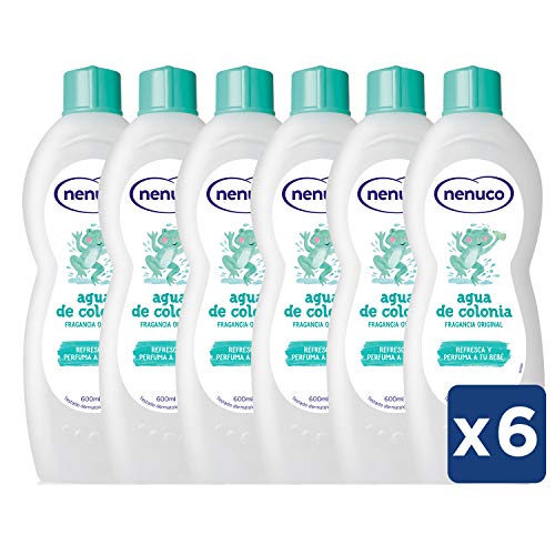 Nenuco Agua de Colonia recomendado para bebés, fragancia original - Paquete de 6 unidades x 600 ml