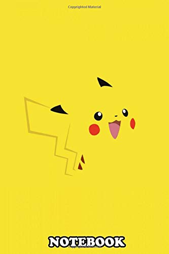 Notebook: Minimalist Art Of The Pokemon Pikachu Lovely Designed , Journal for Writing, College Ruled Size 6" x 9", 110 Pages