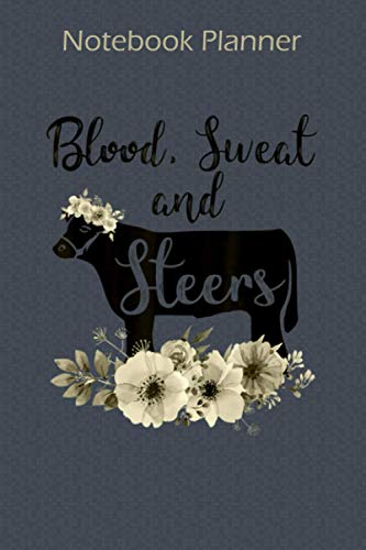 Notebook Planner Blood Sweat And Srs: 6x9 inch Notebook Planner ,Pocket ,Financial ,To Do ,Cute ,Paycheck Budget - Over 100 Pages