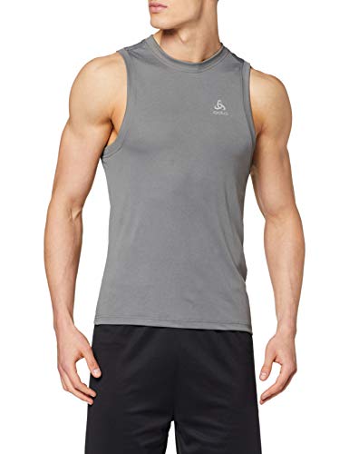 Odlo Nikko Fdry Bl Top Cn Singlet Deportivo, Multicolor (Steel Grey 10352), X-Large para Hombre