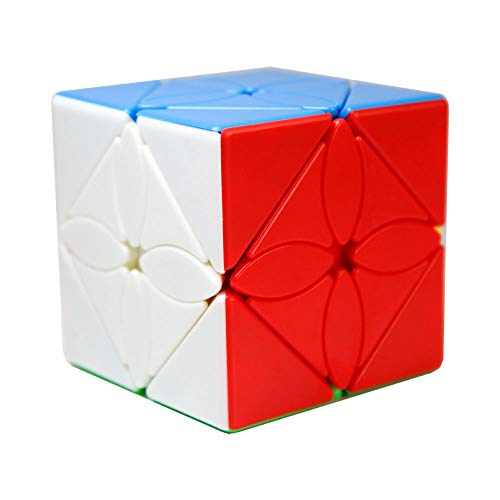 OJIN MoYu MoFang JiaoShi Meilong Series Meilong Maple Leaves Skewb Stickerless Cube Cubing Classroom Meilong Smooth Twist Puzzle Cube Juguetes Especiales(Sin Etiqueta)