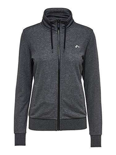 Only Onpelina High Neck Sweat-Opus Sudadera, Gris (Dark Grey Melange Dark Grey Melange), Large para Mujer