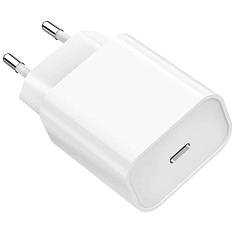 Phonillico® - Cargador rápido de 18W compatible con iPhone 12/12 Mini/12 Pro / 12 Pro Max / 11/11 Pro / 11 Pro Max/X/XS/XS Max/XR/Se 2020/8/8 Plus (18 W)