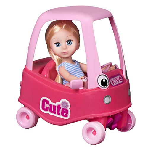 Playkidz imaginación Blonde Doll con Super Durable casa niños o Simplemente Fun Play Mini muñeca coupé Juego