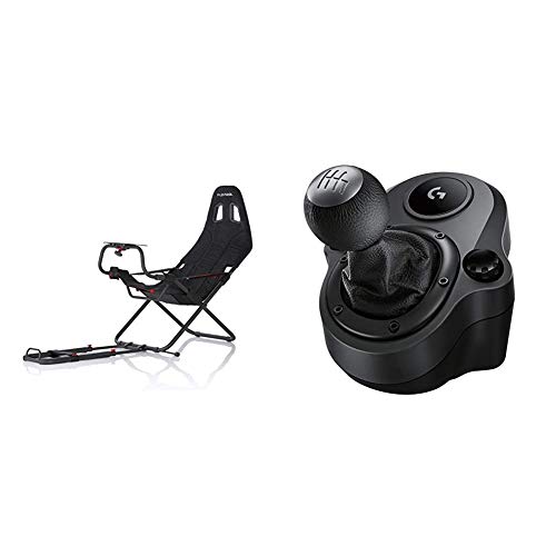 Playseats Challenge - Silla de Juego para PS 2, PS 3, Xbox, Xbox 360, Wii, Mac y PC + Logitech G Driving Force Palanca de Cambio para Volantes de Carreras G29 y G920, 6 Velocidades