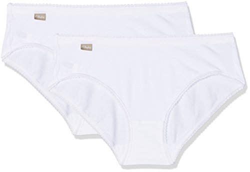 Playtex Cherish Cotton Mini X2 Braguita, Blanco (Blanco), L para Mujer