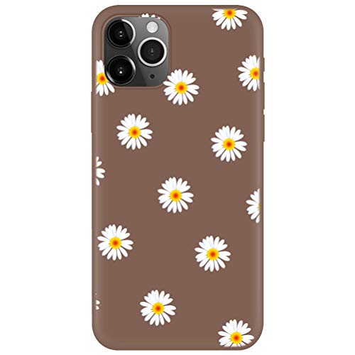 Pnakqil Funda Samsung Galaxy A40 Silicona con Dibujos Suave Carcasa Color Soft Ultra Fina y Ligero Antigolpes Gel TPU Piel Caso Goma Protectora Back Cover para Samsung Galaxy A40, Margarita Marrón