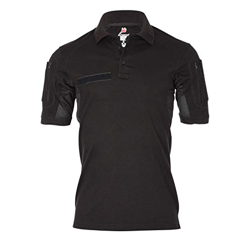 Polo táctico Alfa Negro Comando Tanque Soldado Elite GSG9 Ops # 18793, Talla:XXL, Color:Negro