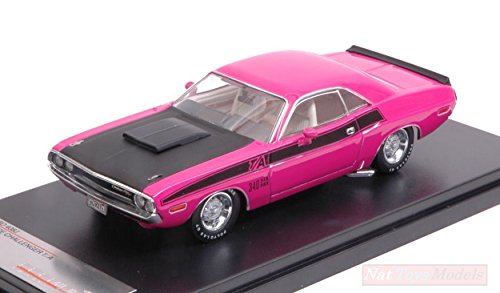 PremiumX PRXD408 Dodge Challenger T/A 1970 Pink/Black 1:43 MODELLINO Die Cast Compatible con