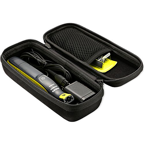 ProCase Estuche para Philips Norelco OneBlade, Caja EVA Rígido de Viaje para Philips Norelco OneBlade Afeitadora Eléctrica Híbrida para Hombres, Funda Protectora con Correa de Sujeción -Negro