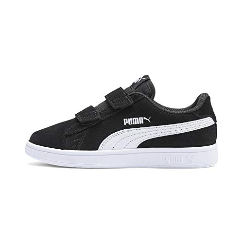 PUMA Smash V2 SD V PS, Zapatillas Unisex Niños, Negro Black White, 35 EU