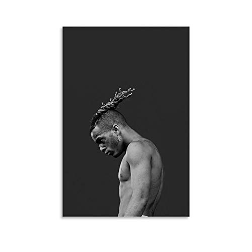 Qiuni Figura Rapper XXXTENTACION 15 Póster decorativo de lienzo para pared, para sala de estar, dormitorio, 30 x 45 cm