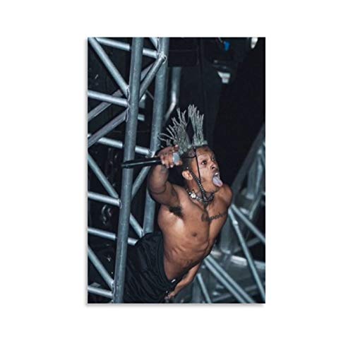 Qiuni Póster de la figura Rapper XXXTENTACION 14 sobre lienzo y arte de pared para decoración de dormitorio moderno de 30 x 45 cm