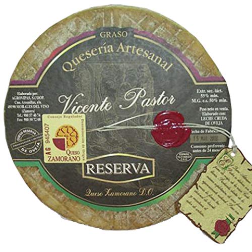 Queso de oveja RESERVA Vicente Pastor 2,9 kg Queso de oveja natural, de leche cruda no pasteurizada. Queso de oveja curado 14-16 meses en bodega.