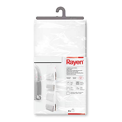 Rayen Colgador para Bolsos, Traslúcido, Medidas: 122 x 33 cm