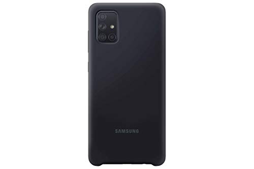 Samsung A71 - Carcasa de silicona, color Negro