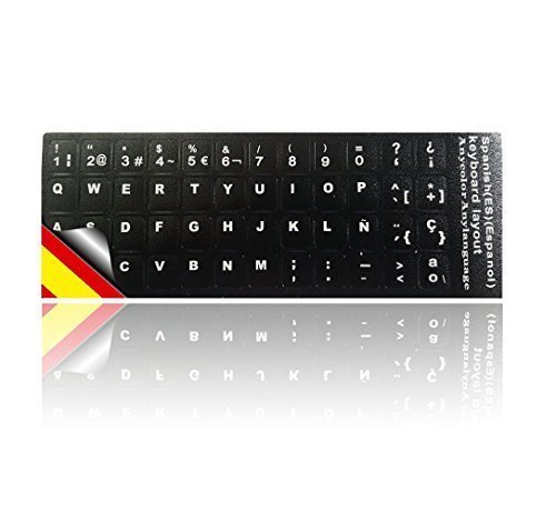 (Spanisch Layout) - LEDELI Keybord Sticker Keyboard Stickers Keyboard Sticker Tastatur-Aufkleber for PC, Laptop, Notebook, Computer-Tastaturen - Spanisch Layout