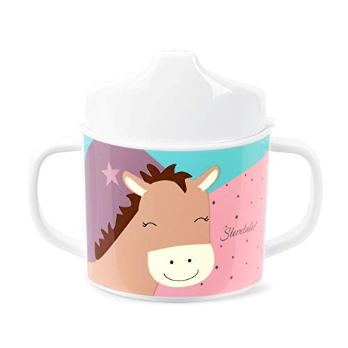 Sterntaler Taza con asa y accesorio para beber, Pony Pauline, Edad: Para bebés a partir de 6 meses