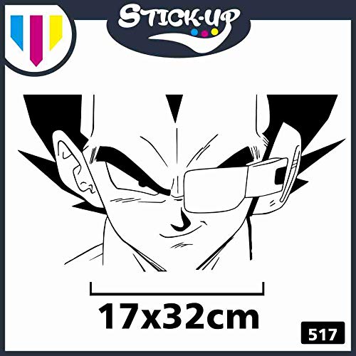 Stick-up Adhesivo Vegeta Scouter Grados Temperatura – Adhesivo para aire acondicionado de coche Moto – Dragonball Z Comics Cartoon dibujos animados Sticker (pequeño 17 x 32 cm)