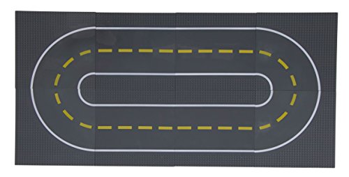 Strictly Briks - Bases para Construir - Imitan Carreteras, Calles o Caminos - 100 % Compatible con Todas Las Grandes Marcas - 25,4 x 25,4 cm - 4 Rectas y 4 Curvas