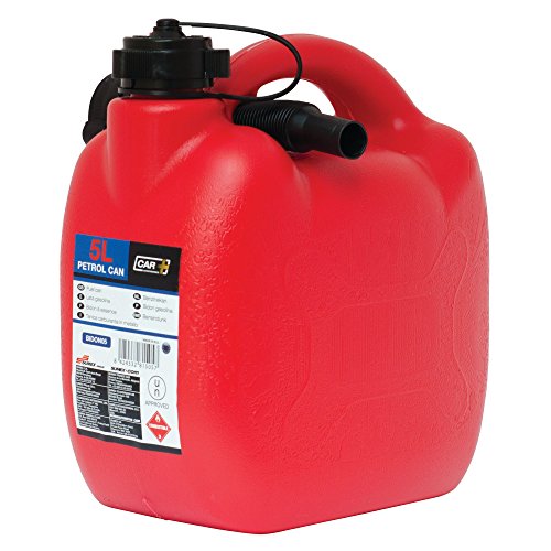 Sumex CAR+ Bidon05 - Bidón Gasolina de plástico con Tubo Flexible, 5 Litros, color Rojo