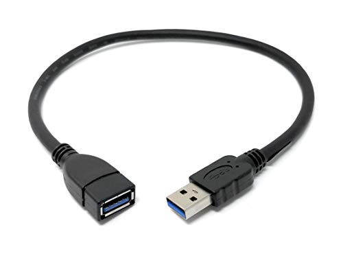 System-S - Cable alargador USB 3.0 tipo A (macho) a USB 3.0 tipo A (hembra), 30 cm