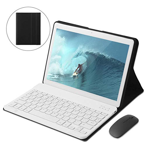 Tablet Android 9.0 da 10''con Procesador de cuatro núcleos WiFi navigazione Bluetooth 4 GB di RAM 64 GB di Memoria Dual SIM 3G è anche un cellulare（Blanco）