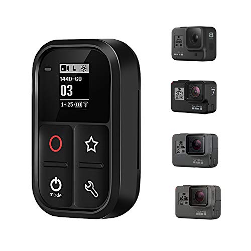 TELESIN - Mando a distancia inteligente con WiFi, impermeable, con indicador de pantalla LCD para GoPro Hero 8 Hero 7 Hero (2018) Hero 6 Hero 5 Black, Hero 4/3+, Session 4/5 Fusion Accessories