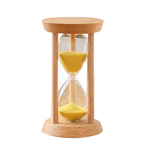 Temporizador de reloj de arena, temporizador de reloj de arena de 30 minutos, reloj de arena de madera + vidrio, decoración de reloj de arena de escritorio para sala de estar, regalos para niños