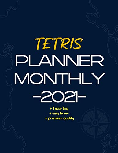 Tetris Planner Monthly -2021-: 12-Month Planner & Calendar with holiday Size: 8.5" x 11" monthly calendar with notes. For Your Personalized Planners calendar Appointment and work Project.