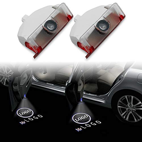 TFWYYJ Para Mercedes Benz GLK X204 A B Class W168 W169 W245 Coche Logo Puerta Lámpara Lámpara Láser Proyector Luces Auto Ghost Sombra Luces (Color : 4 Pieces, Size : Mercedes Logo)