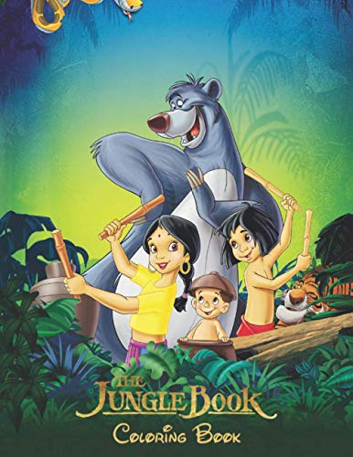 The Jungle Book Coloring Book: 100+coloring pictures for kids and adults with all favorite The Jungle Book characters. Good for children of all ages (high quality)
