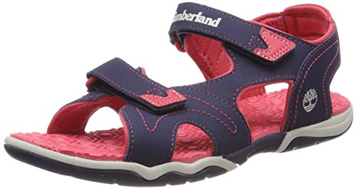 Timberland Adventure Seeker 2 Strap (Junior), Sandalias de Punta Descubierta Unisex Adulto, Azul Navy Pink, 40 EU