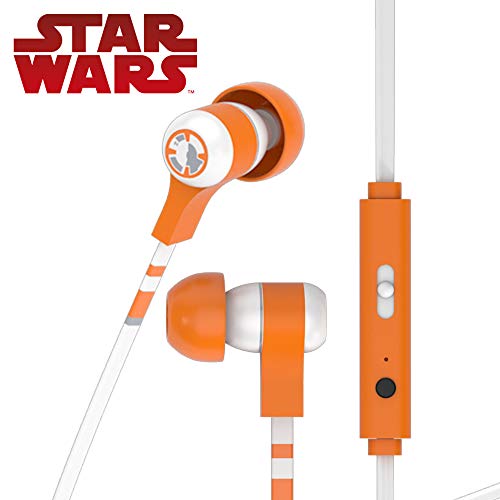 Tribe Star Wars - Auriculares in-ear con cable y micrófono I In-Ear estéreo para para Iphone, Android, Movil, PS4, XBOX, PC, Computador - diseño BB8