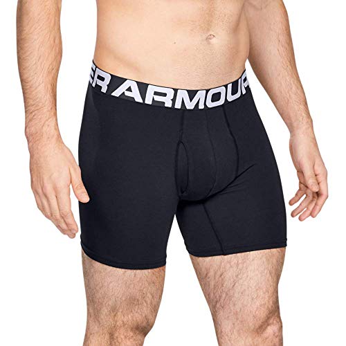 Under Armour Charged Cotton 6in 3 Pack Ropa Interior, Hombre, (Black/Black/Black (001), XL