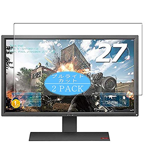 VacFun 2 Piezas Filtro Luz Azul Protector de Pantalla Compatible con BenQ RL2755 / RL2755HM / RL2755t 27" Display Monitor, Screen Protector(Not Cristal Templado) Anti Blue Light Filter New Version