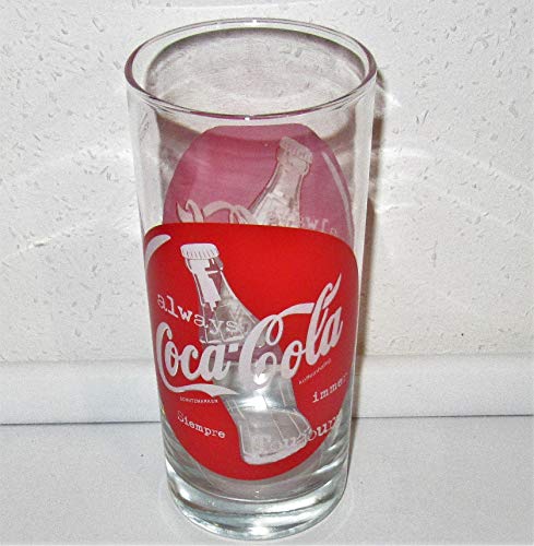 Vasos de cristal de Coca Cola retro, Always, vintage, años 80 y 1 x 0,5 litros
