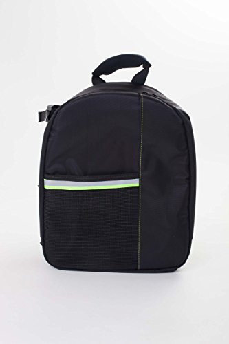 vhbw Mochila Compatible con JVC GZ-MG730, GZ-MG730ex, GZ-HD3, GZ-HD5, GZ-HD5ex, GZ-HD6 cámara - poliéster, Negro, Verde