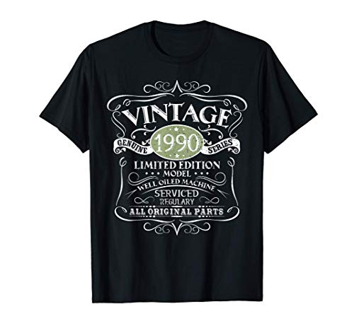 Vintage 1990 30th Birthday All Original Parts Gift Camiseta