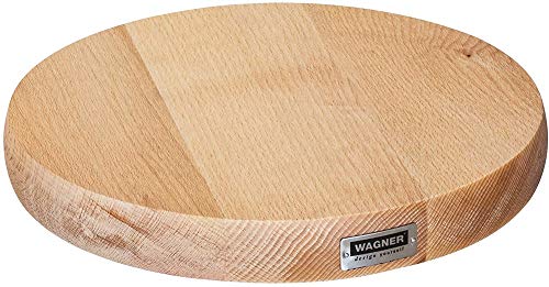 WAGNER Soporte para macetas con Ruedas MASSIV Ø 25 x 5 cm I para Uso en Interiores, Haya Natural | Madera Maciza certificada FSC® | Carga máx. 100 kg I Made in EU 20027101