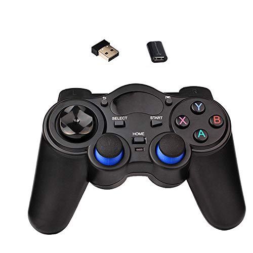 WANGSHANG Mando inalámbrico para juegos Gamepad, 2.4GHz Joystick Gamepad con doble vibración, compatible con Android Tablet Phone PC TV