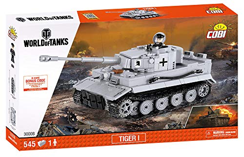 Wargaming - Tiger I, Tanque, Color Gris (COBI 3000)