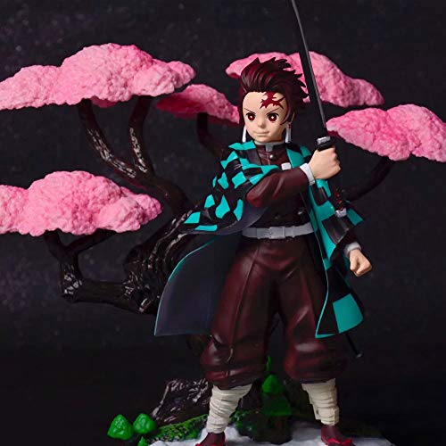 WISHVYQ Modelo de animación de Demon Slayer Kamado Tanjirou Kamado Tanjirou Figura en Caja Figura Versión Escultura Decoración Estatua Muñeca Modelo Altura 19 cm