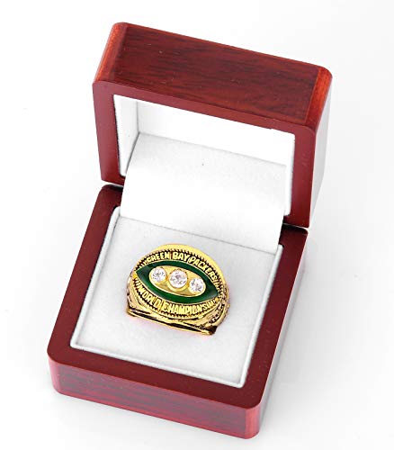 WOCTP Fútbol Americano 1967 Packers Champions Anillos, Rugby Fan Souvenirs Tribute a Clasics Anillos Regalo con Caja 11#