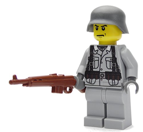 WW2 WWII Custom Soldado Alemán con BrickArms G43, Estampada