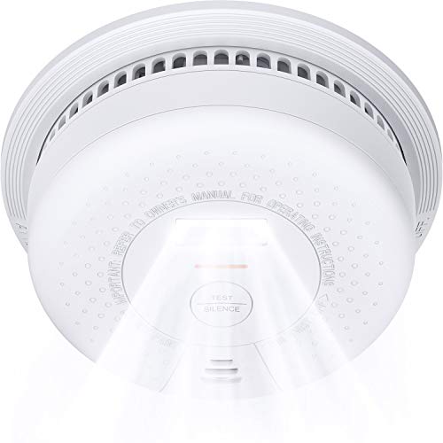 X-Sense Detector de Humo con luz de Escape, Alarma de Incendio de 10 años de batería, Certificado BSI según EN14604, SD01 (1 Pieza)