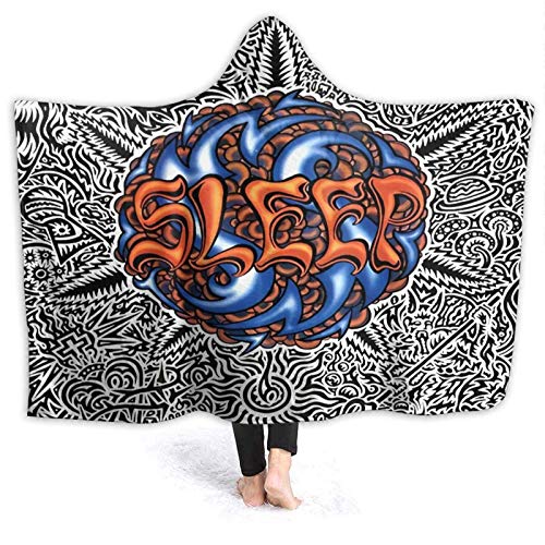 XCNGG Manta con Capucha Hooded Blanket Throw Steep Stoner Sludge Metal Band Super Soft Sherpa Fleece Blanket Hood Poncho Cloak Cape