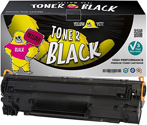 Yellow Yeti Cartucho de Tóner Compatible para HP Laserjet Pro P1100 P1102 P1102w M1212nf M1213nf M1217nfw M1132 MFP Canon i-SENSYS LBP-6000 LBP-6018 LBP-6020 LBP-6020B MF-3010 [3 años de garantía]